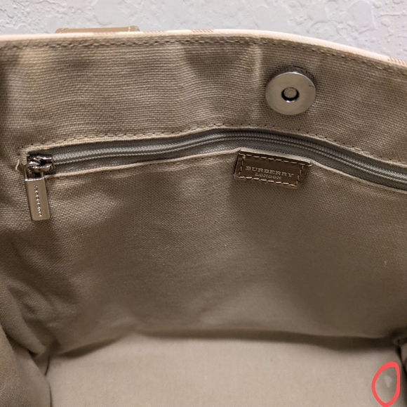 Burberry pink candy canvas pvc tote bag - Picture 8 of 9